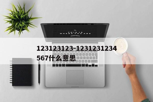 123123123-1231231234567什么意思